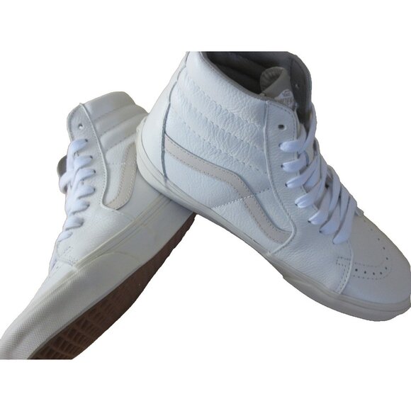 Vans Women's Sk8-Hi Premium Leather Rain Drum Striped Shoes Size 8.5 NIB - Picture 4 of 6